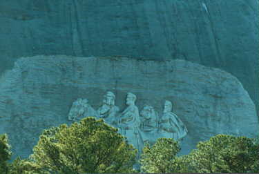 La scultura sul fianco della Stone Mountain